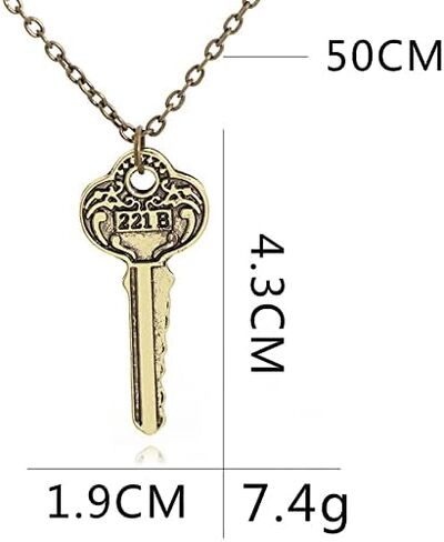 2 قطعة واحدة من مجموعة شارلوك بسلعتين 221B بيكر ستريت سلتس فضي وبرونز مطلي شيرلوك شقة مفتاح قلادة للمشجعين in Kuwait
