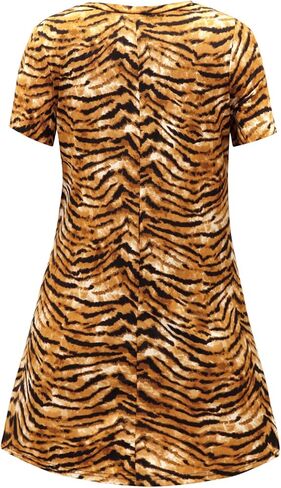 سترة نسائية كاجوال من DUYOHC برقبة على شكل حرف V وأكمام طويلة وطباعة حيوانات فضفاضة in Kuwait