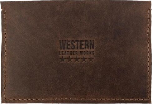 Western Leather Works, Minimalist Rodeo Wallet Handmade from Full Grain Leather, Compact Storage, ID Holder, Travel Accessory - Furry in Kuwait