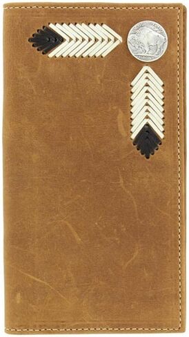 M&F Western Buffalo Nickel Rodeo Wallet Wallet Medium Distressed Brown One Size in Saudi Arabia