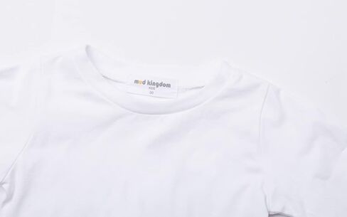 Mud Kingdom Boys Girls Long Sleeve T-Shirt Casual Jersey Cotton Basic Plain Tee Soft in Kuwait