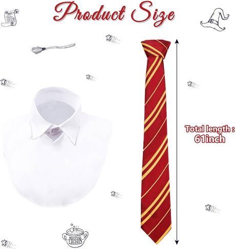 مجموعة ربطات العنق والأطواق المزيفة من WATCPNO - ربطات عنق جديدة للبالغين مع ياقة مزيفة - إكسسوار أزياء الهالوين in Kuwait