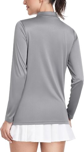 Ullnoy Lightweight Golf Shirts for Women Moisture Wicking Long Sleeve Polo Shirt Women Quick Dry Activewear Golf Tops Pack in Saudi Arabia