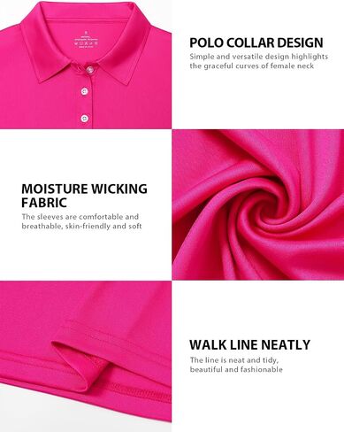 Ullnoy Lightweight Golf Shirts for Women Moisture Wicking Long Sleeve Polo Shirt Women Quick Dry Activewear Golf Tops Pack in Saudi Arabia