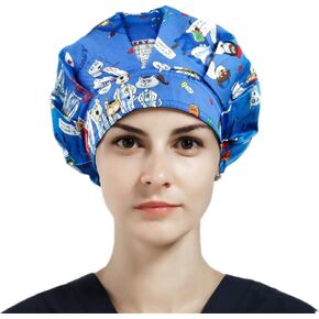 XINFU 1pc Women's Bouffant Work Cap for Long Hair Ladies in Kuwait