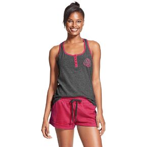 U.S. Polo Assn. Essentials Womens Pajama Racerback Tank and Pocket Shorts Sleepwear Set