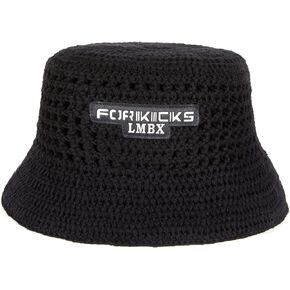 Hand Knitted Double Bucket Hat for Men and Women – UPF 50 Foldable Sun Protection Hat, Waterproof Fishing Hat & Hiking Hat