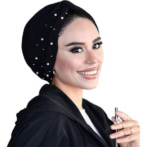 para life Pearl Turban-Turbans For Women-Hijab For Women|Hair Wraps-Head Wraps For Women|Hijab Undercap-Caps-Instant Hijab