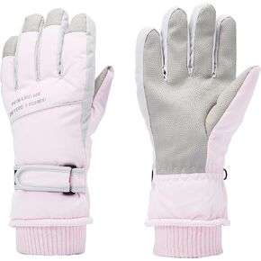 DONBAO Winter Women Ski Gloves, Waterproof Touch Screen Snow Gloves, Warm Windproof Snowboard Gloves for Skiing Hiking Cycling
