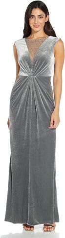Adrianna Papell Women's Beaded Velvet Mermaid Gown in Saudi Arabia
