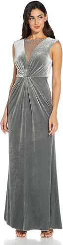 Adrianna Papell Women's Beaded Velvet Mermaid Gown in Saudi Arabia