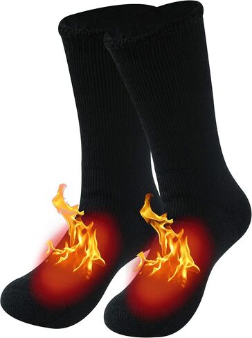 JSPA 2/1 Pack Mens Winter Warm Thermal Socks Womens Insulated Heat Crew Fuzzy Hiking Boot Socks for Outdoor Extreme Cold in Saudi Arabia