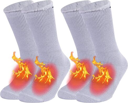 JSPA 2/1 Pack Mens Winter Warm Thermal Socks Womens Insulated Heat Crew Fuzzy Hiking Boot Socks for Outdoor Extreme Cold in Saudi Arabia