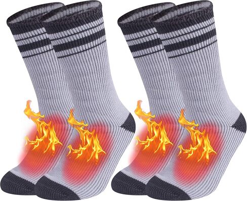 JSPA 2/1 Pack Mens Winter Warm Thermal Socks Womens Insulated Heat Crew Fuzzy Hiking Boot Socks for Outdoor Extreme Cold in Saudi Arabia