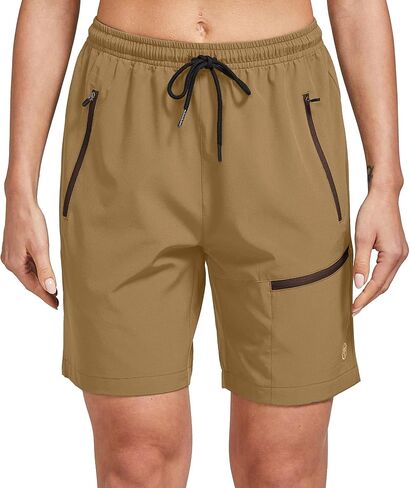 ChinFun Women's Stretch Cargo Shorts Lightweight Hiking Shorts Quick Dry Outdoor Shorts Water Resistant with 6 Pockets in Kuwait