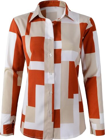 Beninos Women's Casual Blouses Long Sleeve Button Down Shirt in Saudi Arabia
