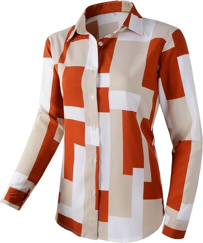 Beninos Women's Casual Blouses Long Sleeve Button Down Shirt in Saudi Arabia