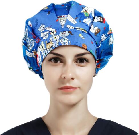 XINFU 1pc Women's Bouffant Work Cap for Long Hair Ladies in Kuwait