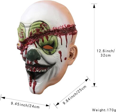 قناع المهرج المخيف من KJOCOS للكبار، قناع الجوكر القاتل للهالوين، قناع الهالوين للرجال in Kuwait