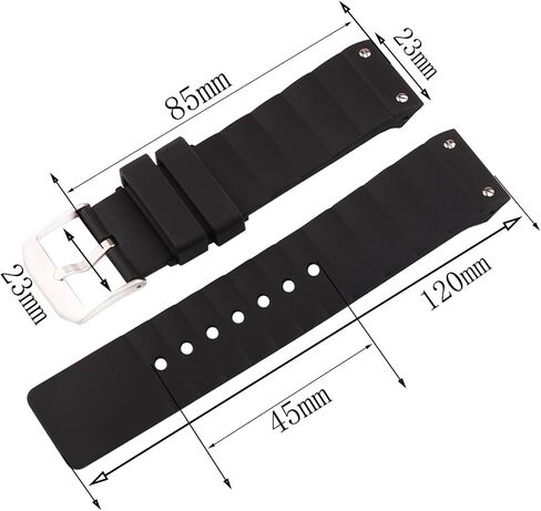 23mm Men's silicone watch strap compatible with Cartier W20121U2 Santos100 women's rubber watch chain Outdoor sports waterproof bracelet buckle in Saudi Arabia