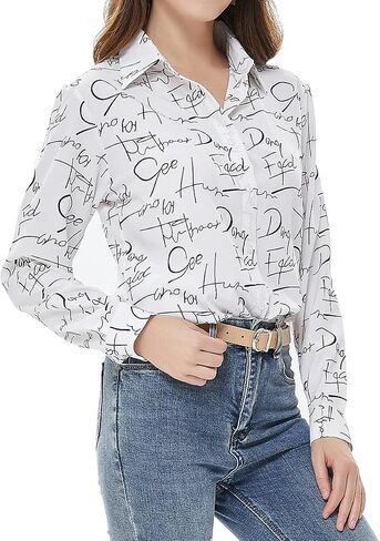 Beninos Women's Casual Blouses Long Sleeve Button Down Shirt in Saudi Arabia