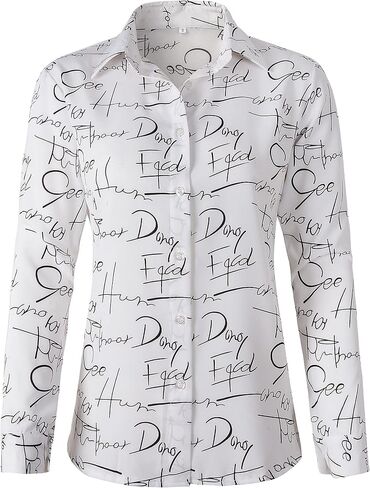 Beninos Women's Casual Blouses Long Sleeve Button Down Shirt in Saudi Arabia