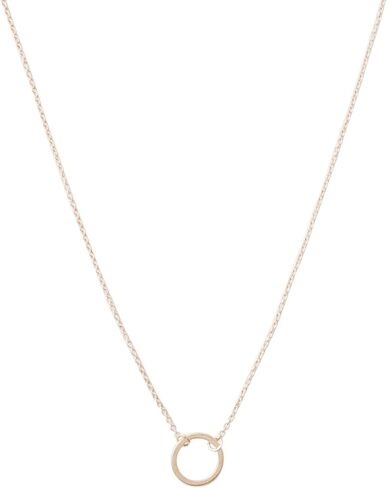 HONEYCAT Gold, Rose Gold, or Silver Mini Karma Open Circle Orbit Necklace | Minimalist, Delicate Jewelry in Saudi Arabia