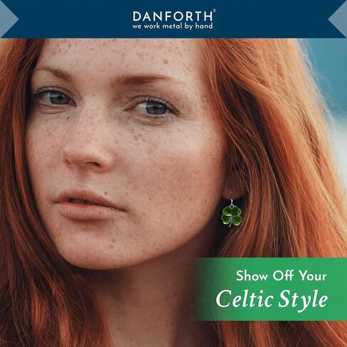 DANFORTH - أقراط قرصة/خضراء - 3/4 بوصة - أسلاك فولاذية جراحية - بيوتر - مصنوع يدويًا - صنع في الولايات المتحدة الأمريكية in Saudi Arabia
