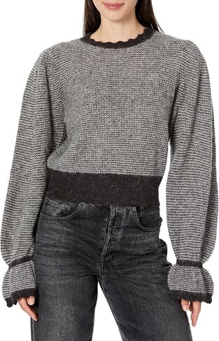 Joie Women's Imani Sweater in Caviar and Winter White in Saudi Arabia