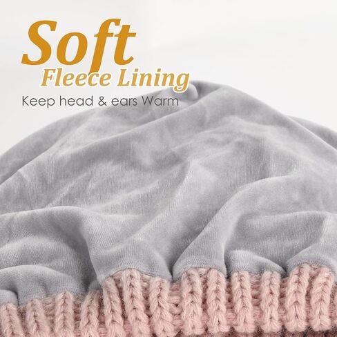 FURTALK Winter Hats for Women Slouchy Fleece Lined Hats Thick Knitted Cap in Saudi Arabia