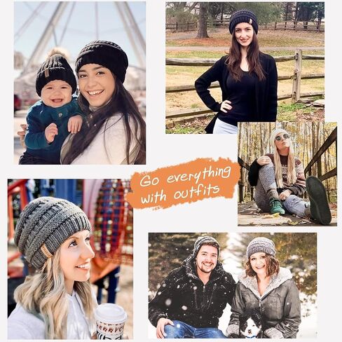 FURTALK Winter Hats for Women Slouchy Fleece Lined Hats Thick Knitted Cap in Saudi Arabia