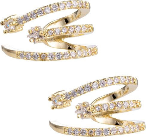 حلق أذن من LOREMOW مكون من قطعتين للنساء والفتيات المراهقات وأساور أذن ثلاثية غير مثقوبة على أقراط ومشابك للأذن in Kuwait