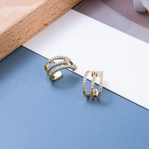 حلق أذن من LOREMOW مكون من قطعتين للنساء والفتيات المراهقات وأساور أذن ثلاثية غير مثقوبة على أقراط ومشابك للأذن in Kuwait