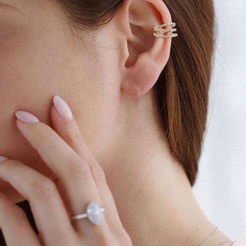 حلق أذن من LOREMOW مكون من قطعتين للنساء والفتيات المراهقات وأساور أذن ثلاثية غير مثقوبة على أقراط ومشابك للأذن in Kuwait