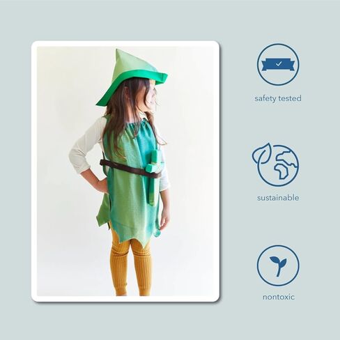 Sarah's Silks Green Tunic | Waldorf and Montessori Dress-ups for Imaginative Play in Kuwait