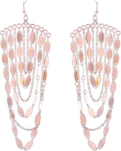 Bohemian Boho Tassel Dangle Drop Earrings for Women – Lightweight Filigree Gypsy Coin Chandelier Disc Charm Hoops – included Gift Box in Saudi Arabia