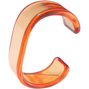 Pingyongchang Acrylic Colorful Resin Geometric Simple Open Bracelet Transparent Wide Cuff Bangle in Saudi Arabia
