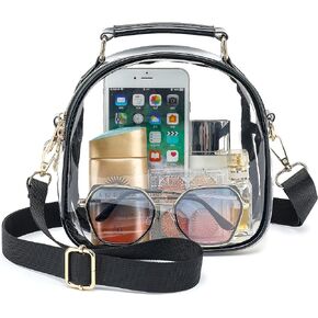 Clear Purses for Women Stadium, Cute Clear Bag Stadium Approved, Clear Handbag with Rainbow Zippers