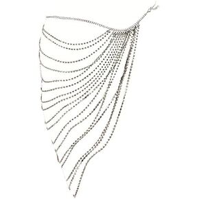 Women silver rhinestone waist chain beach layered body chain fashion beach party waist jewelry in Kuwait