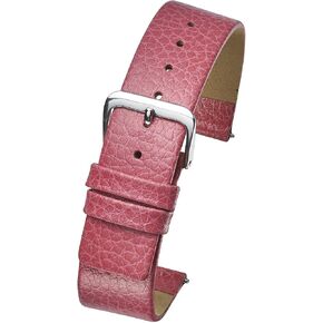 STUNNING SELECTION ALPINE Genuine leather watch band - Smooth flat leather watch strap 12mm, 14mm, 16mm, 18mm, 20mm - black, tan, burgundy, pink, blue, green, purple, yellow in Kuwait