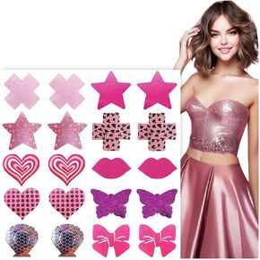 Pixiwink Nipple Pasties Bras for Women Disposable Pasties Nipple Covers Stickers Breast Petals Nipple Stickers for Women