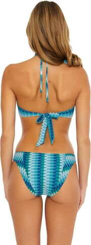 Trina Turk Women's Standard Moonray Bandeau Top-Adjustable, Tie Back, Swimwear Separates, Multi, 8 in Saudi Arabia