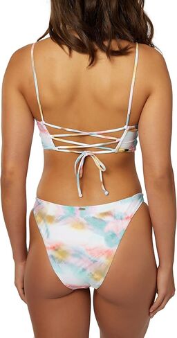 Womens Swim Women of The Wave Middles Bralette Bikini Top, Multi Colored, M in Saudi Arabia