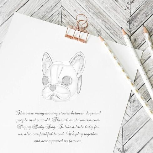 FOREVER QUEEN Dog Charm 925 الفضة الاسترليني، لطيف الشركاء المخلصين الفرنسية البلدغ هزلي الحيوان الحيوانات الأليفة الخرزة سحر تناسب سحر الأساور والمجوهرات، عشاق الحيوانات in Kuwait