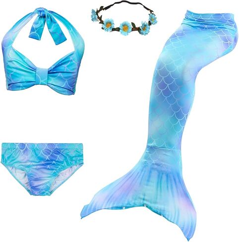 Kokowaii Fancy Girls' Mermaid Swimming Tail Sets in Saudi Arabia