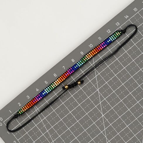 Agriajun Handmade Boho Seed Bead Friendship Strand Bracelets for Women Girls Charm Adjustable Couples String Rope Braided Bohemia Multicolor Beaded Bracelet Fashion Jewelry Gift in Saudi Arabia
