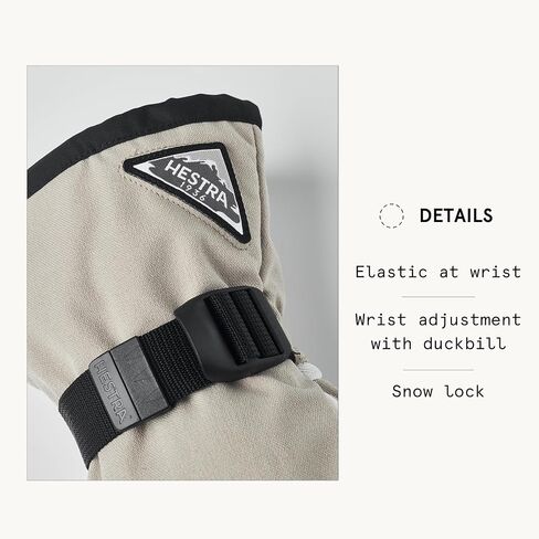 Hestra Unisex Powder Gauntlet Mitt, Windproof, Leather Everyday Winter Wear, Alpine Skiing Mitten for Men & Women in Saudi Arabia