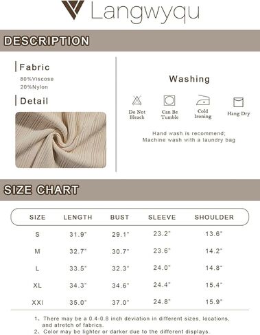 فستان نسائي قصير من Langwyqu برقبة على شكل حرف V وأكمام طويلة وفتحة على شكل حرف O لتغطية الشاطئ in Kuwait