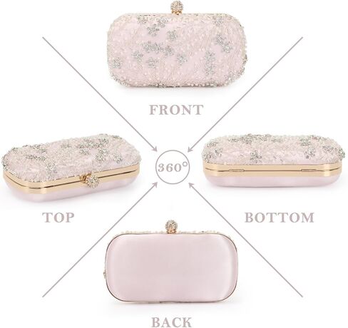 Lanpet المرأة كريستال مطرز مساء حقيبة الزفاف مخلب المحفظة الزفاف حفلة موسيقية حقيبة يد in Kuwait