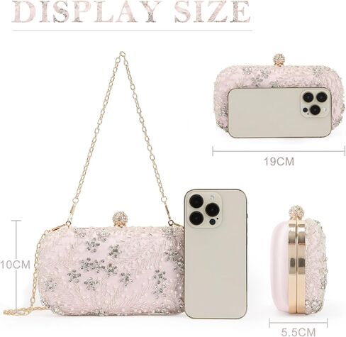 Lanpet المرأة كريستال مطرز مساء حقيبة الزفاف مخلب المحفظة الزفاف حفلة موسيقية حقيبة يد in Kuwait